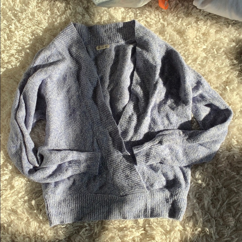 Low v cross sweater